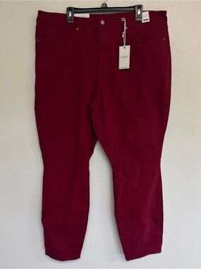 Judy Blue New 22W Scarlet Red Tommy Control High Waist Skinny Jeans JB88760